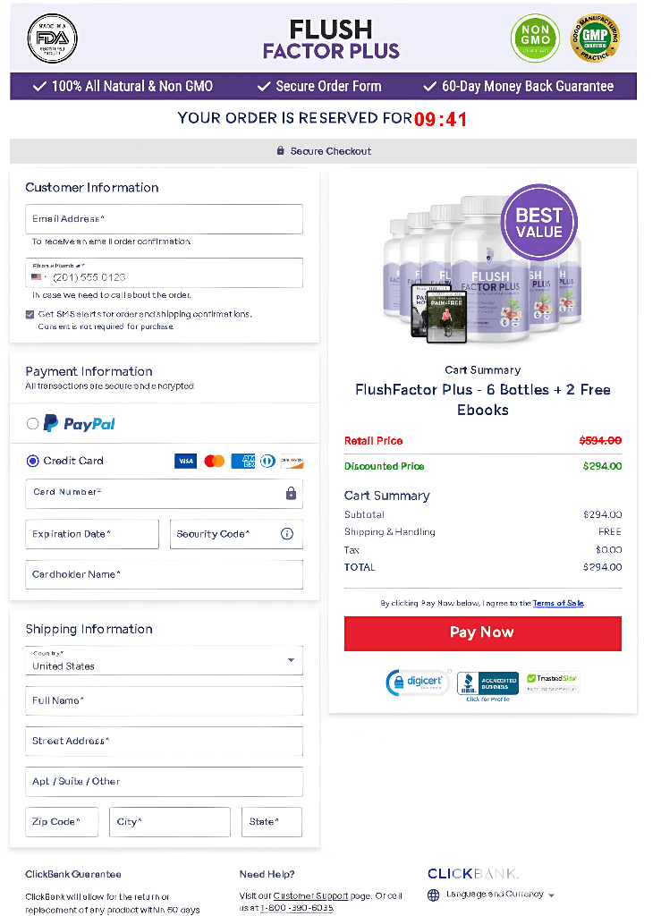 Flush Factor Plus-order-page